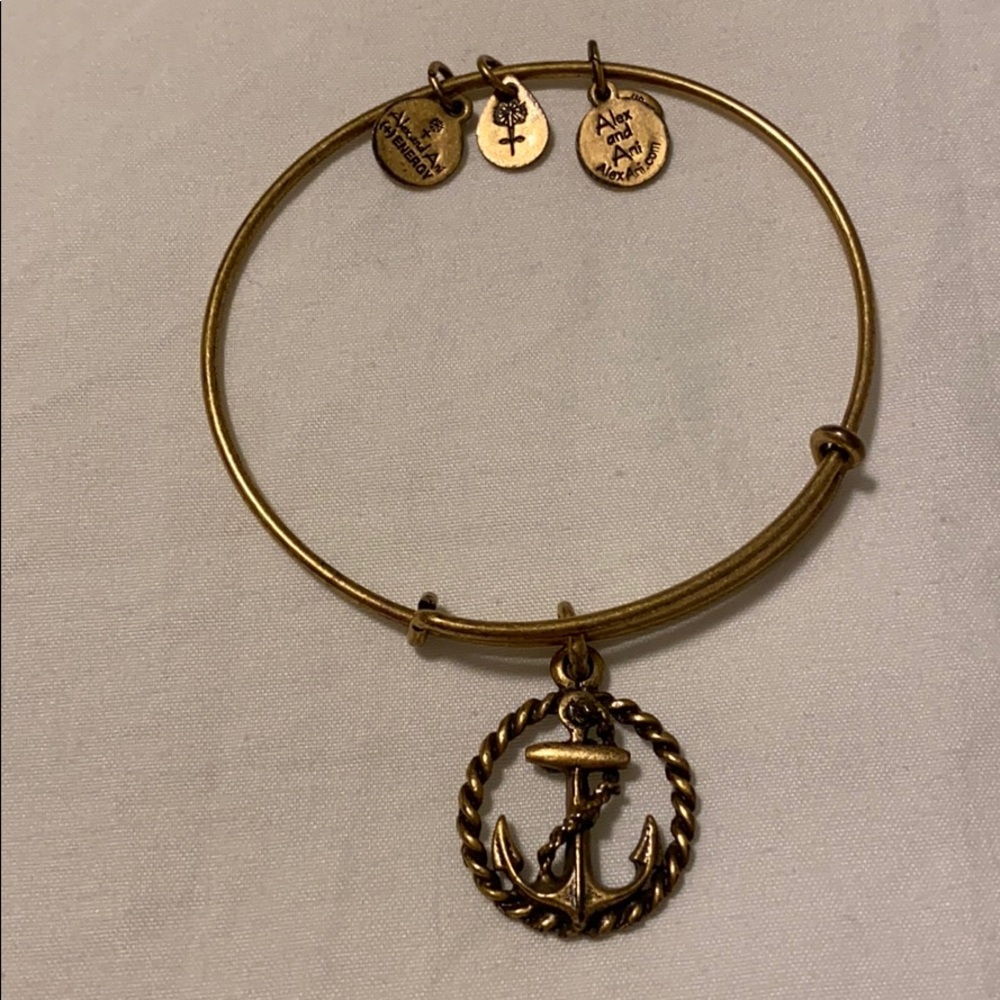 Alex & Ani Anchor Bangle gold